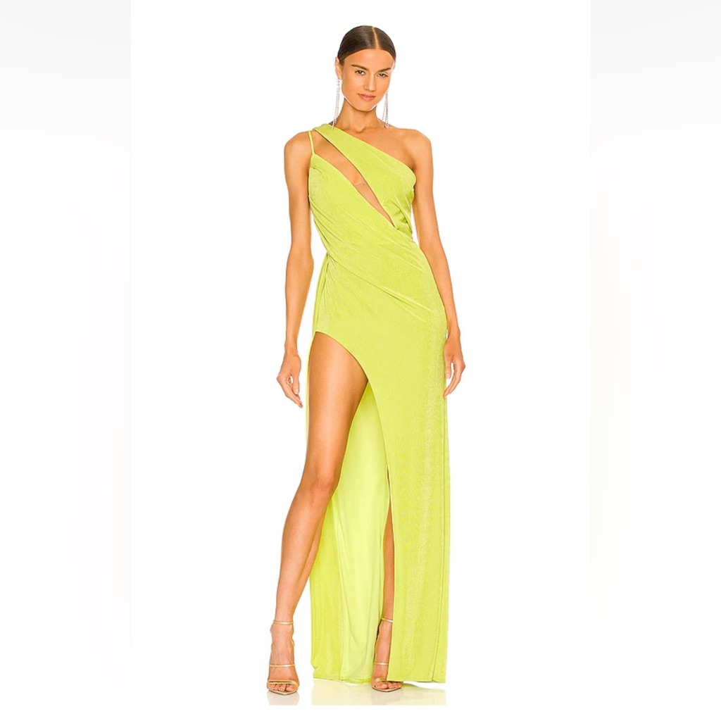 Katie May X Revolve A Cut Above Gown Green Chartreuse Size Xs $295